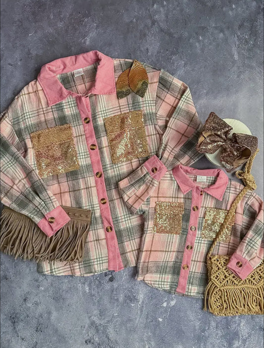 Pink Plaid Shacket