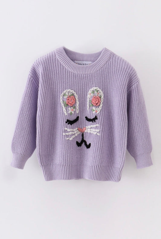 Sweeter Than A Peep Embroidered Sweater