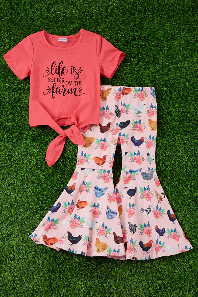 Life Is Better On The Farm 2pc Bell Bottom Set