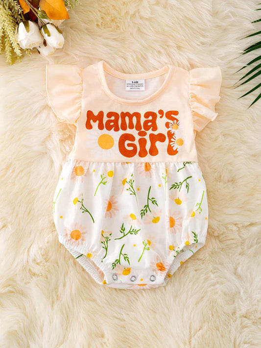 Mama's Girl Daisy printed baby onesie