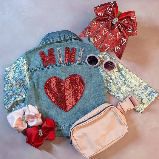 "Mini" Heart & Sequins Jacket