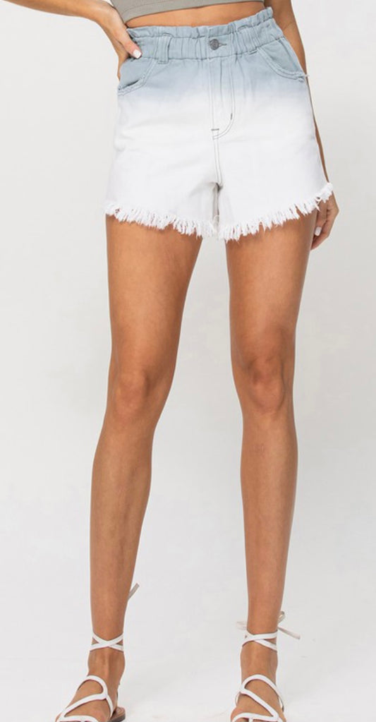 Into The Blue Ombré Paperbag Shorts