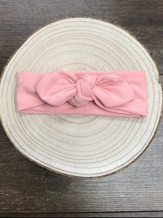 Light Peach Knot Bow Headband