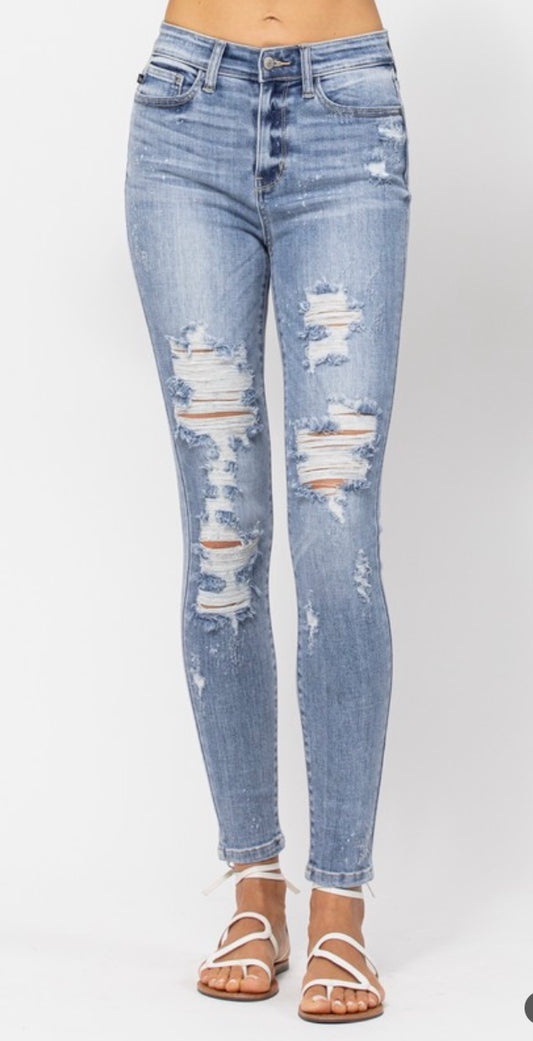 Jennifer High-Rise Destroyed Skinny Jeans
